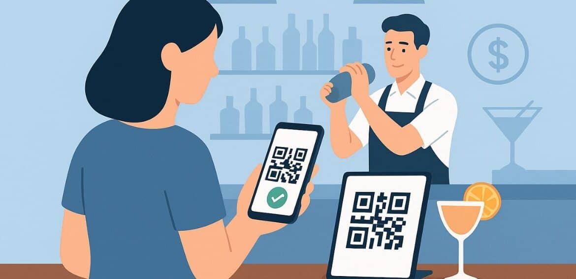 QR codes for ordering and payments in bars